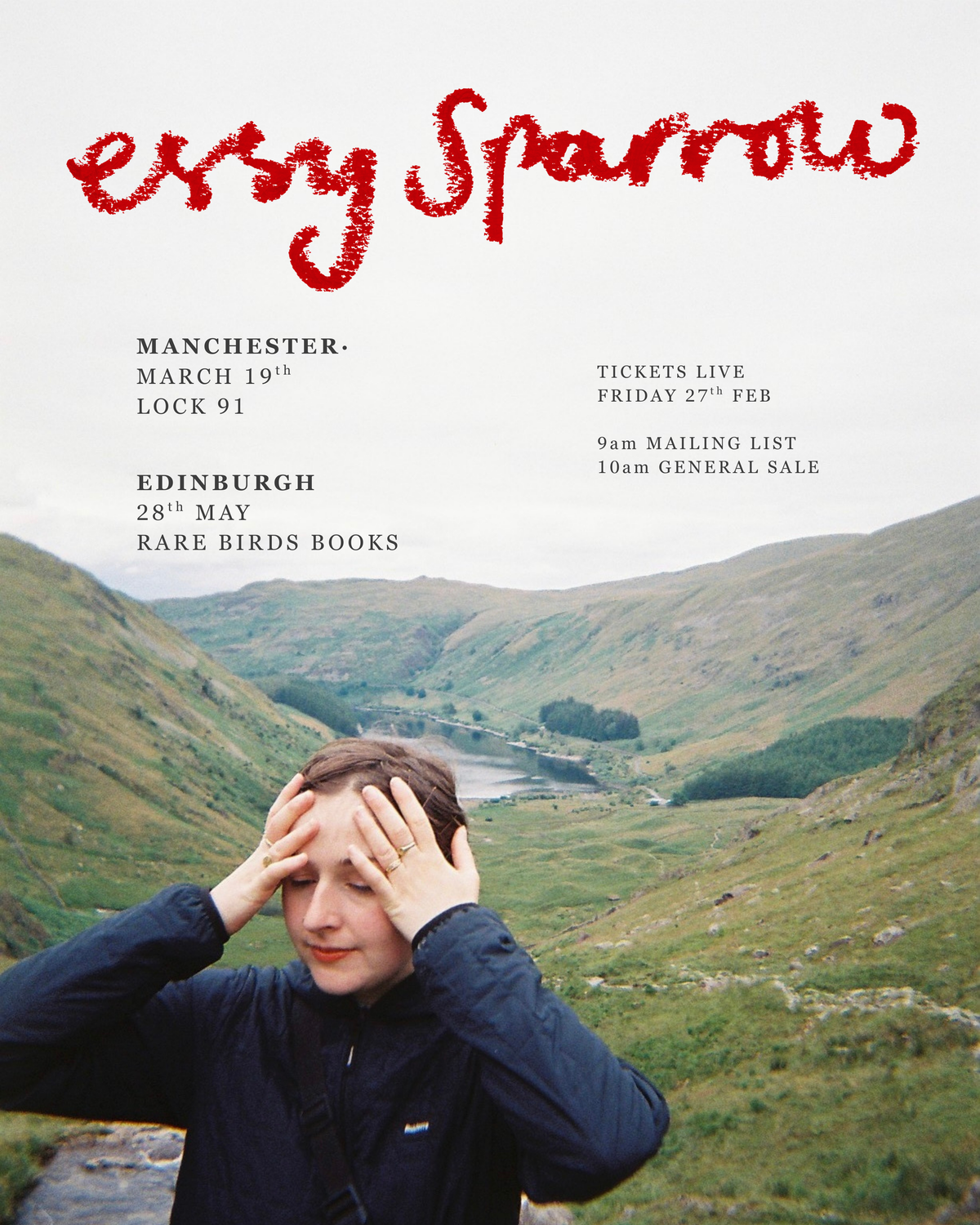 Tickets for Edinburgh & Manchester are LIVE!  Mailing list only (for now)